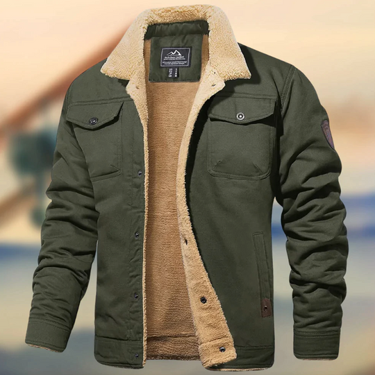 Men's Jacket with Fleece Lining – Warm Outdoor Jacket for Autumn and Winter