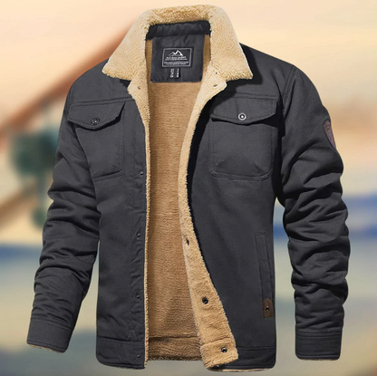 Heren Jas met Fleecevoering – Warme Outdoor Jas voor Herfst en Winter