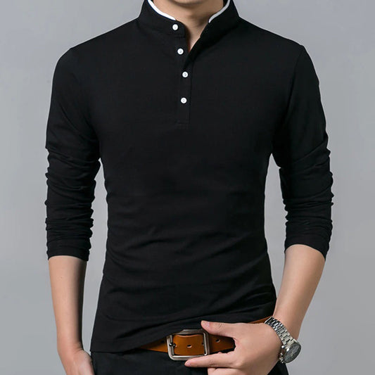 Elegant Men's Sweater with Short Collar – Casual & Timeless Design