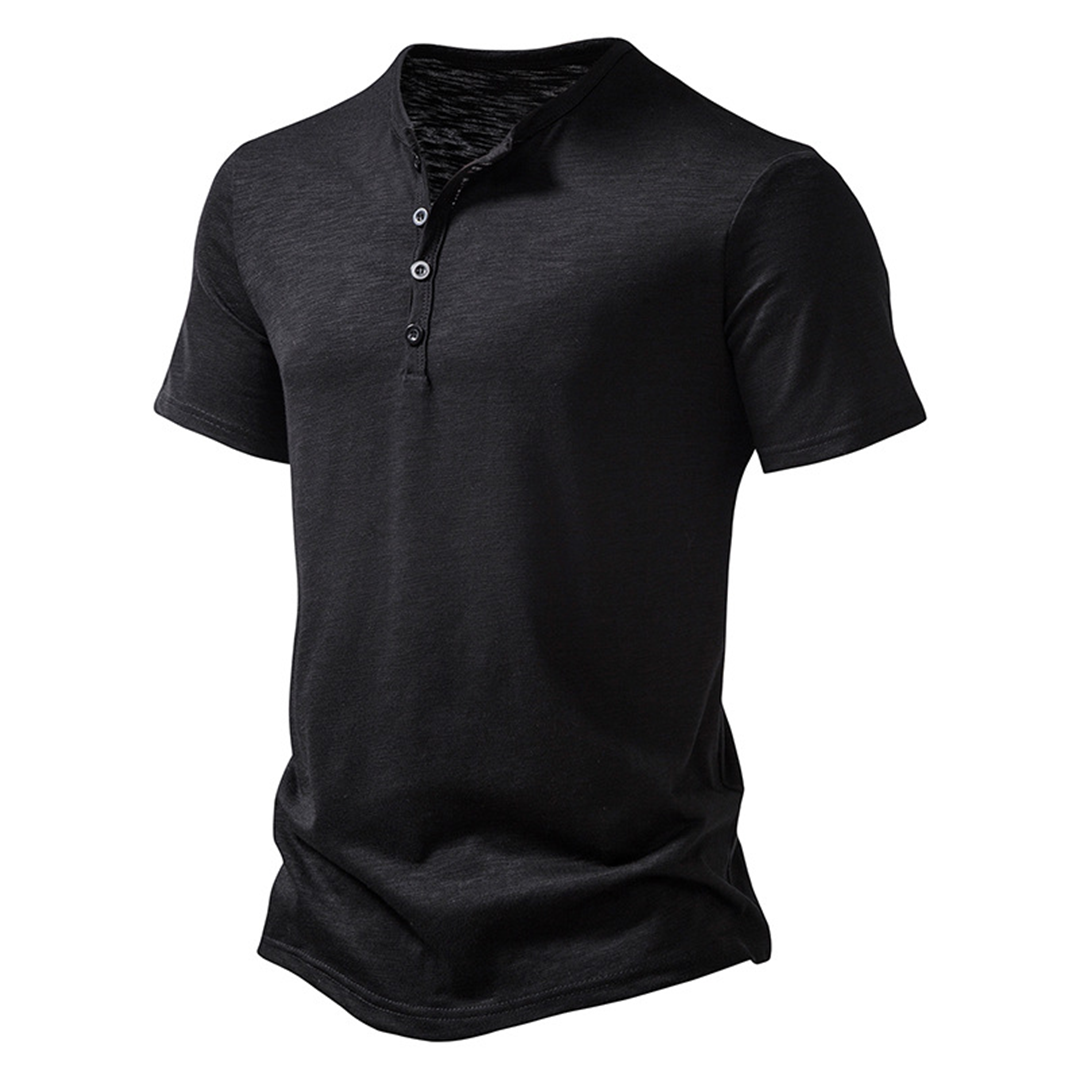 Heren Henley T-Shirt | Minimalistisch Design & Comfortabele Pasvorm