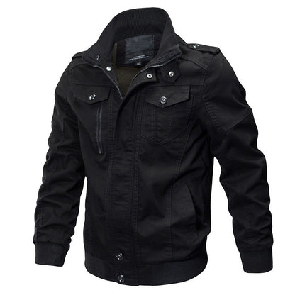Heren Bomberjack met Fleecevoering-Herenkleding > Jassen > Bomberjacks-Myna Mode-Zwart-M-Myna Mode