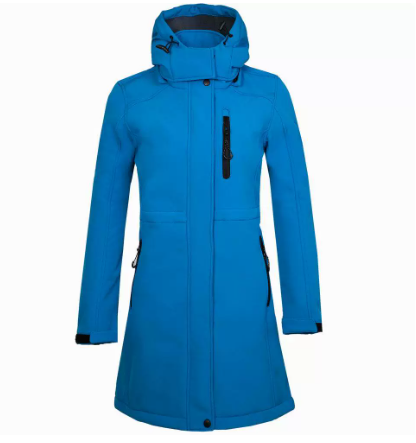 Lange wasserdichte Regenjacke mit Kapuze für Damen – Outdoor & bequem