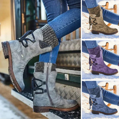 Waterdichte Dames Snowboots – Halfhoge Winterlaarzen met Antislip Zool