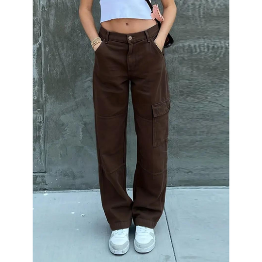 Women's Cotton Cargo Pants – Casual & Fashionable for Every Day