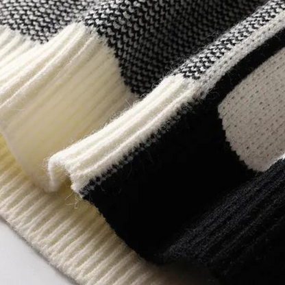 Heren Gebreide Trui – Dikke Stof – Geometrisch Patroon – Trendy & Comfortabel