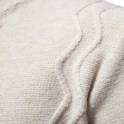 Heren Casual Gebreide Trui met Ronde Hals – Slim Fit voor Herfst en Winter