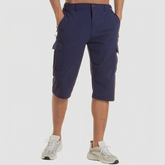 Cliff – Sneldrogende Cargo Shorts voor Heren-Herenkleding > Broeken > Cargo Shorts-Myna Mode-Donkerblauw-S-Myna Mode