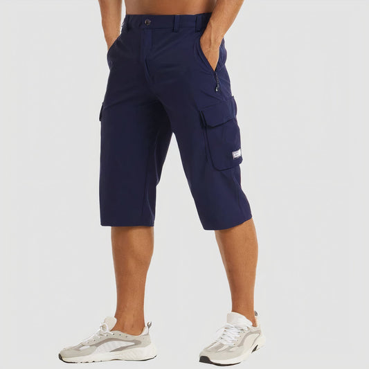 Cliff – Sneldrogende Cargo Shorts voor Heren-Herenkleding > Broeken > Cargo Shorts-Myna Mode-Donkerblauw-S-Myna Mode