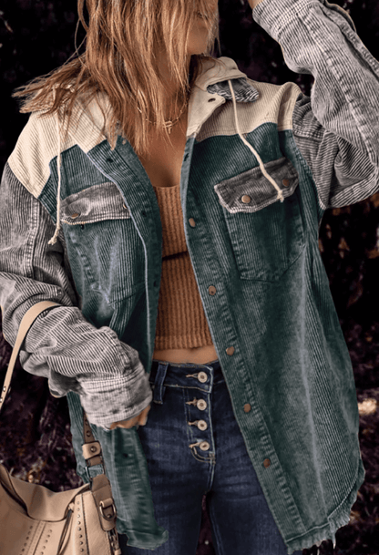 Damesjas met Retro Look en Functionele Zakken