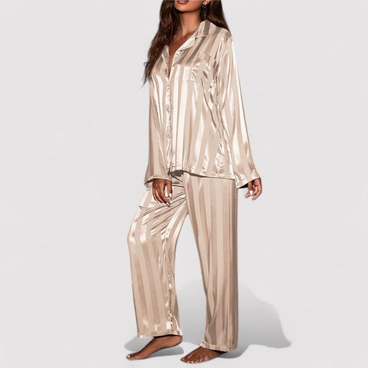 Carmen Set – Women's Striped Silk Nightwear