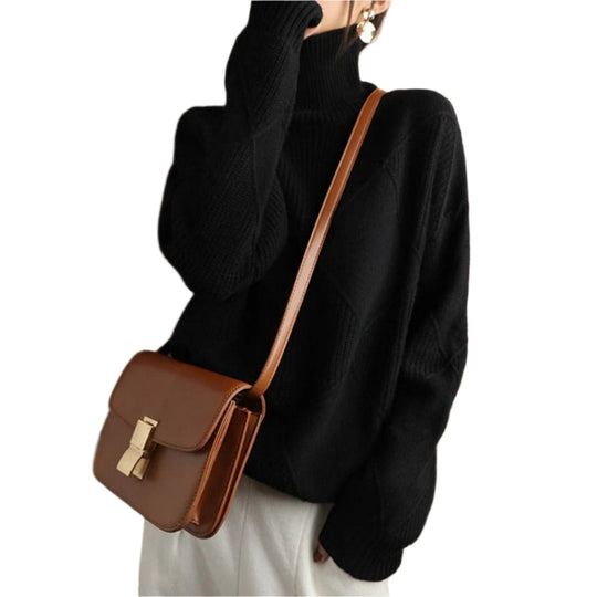 Women's Cotton Turtleneck – Classic & Warm for Autumn/Winter