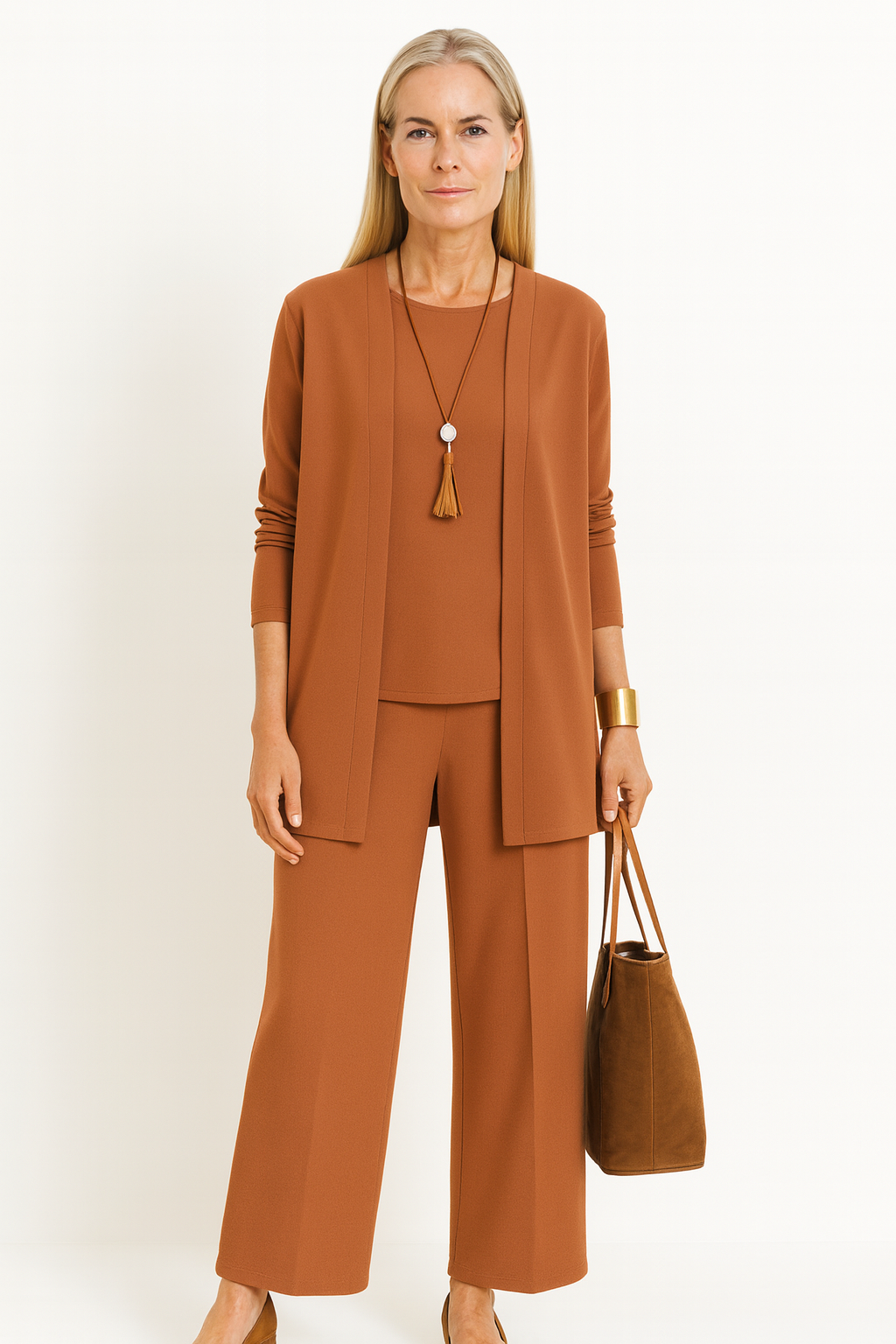 Monique | 3-Piece Comfort Set with Vest, Top, and Wide Pants