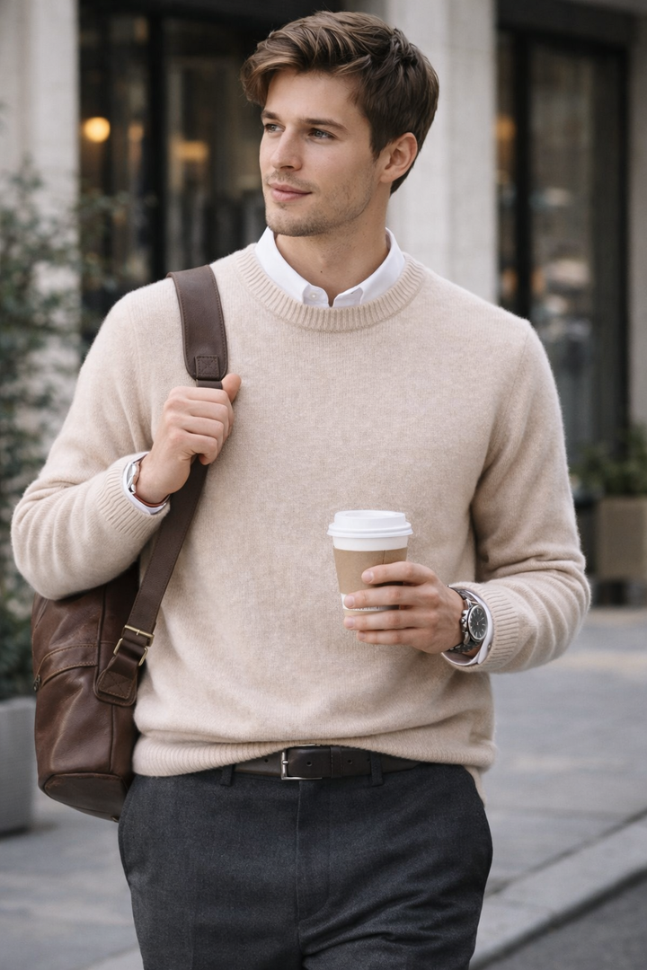 High-Quality Cashmere Men's Sweater – Timeless & Soft