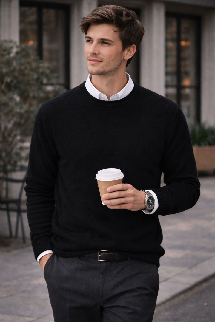 High-Quality Cashmere Men's Sweater – Timeless & Soft