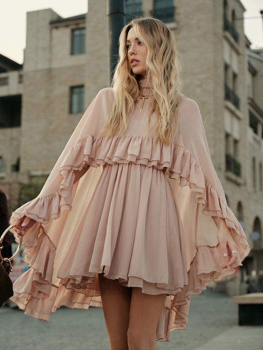 Women's Mini Dress | Ruffle Details & Airy Fit | Elegant Comfort for Summer, Party & Casual Chic