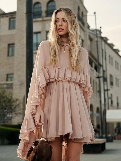 Dames Mini Jurk | Ruffle Details & Luchtige Pasvorm | Elegant Comfort Voor Zomer, Feest & Casual Chic