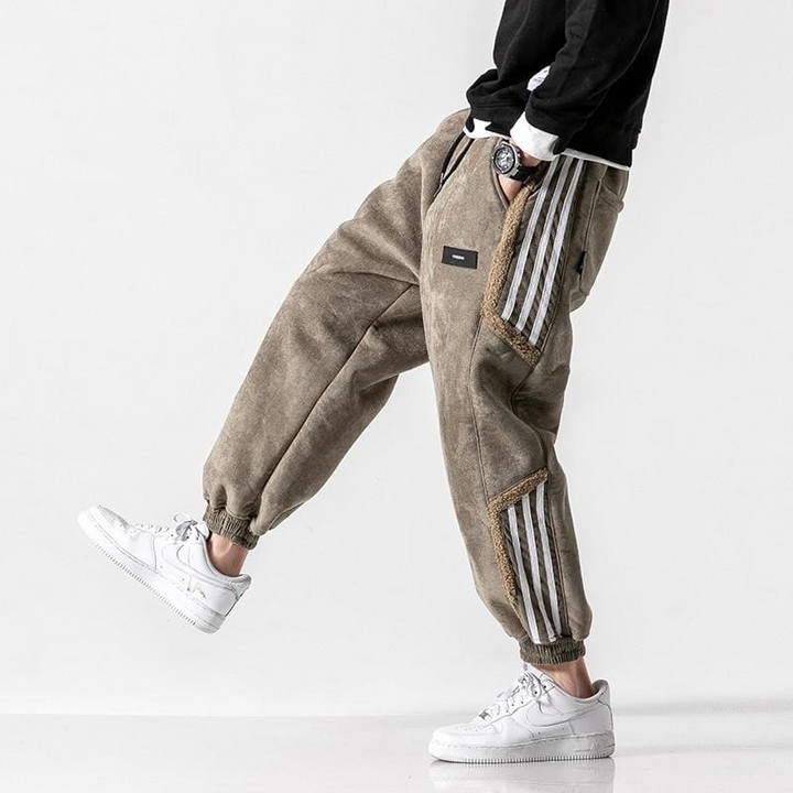 Warm Men's Jogging Pants with Sherpa Lining – Urban Streetstyle