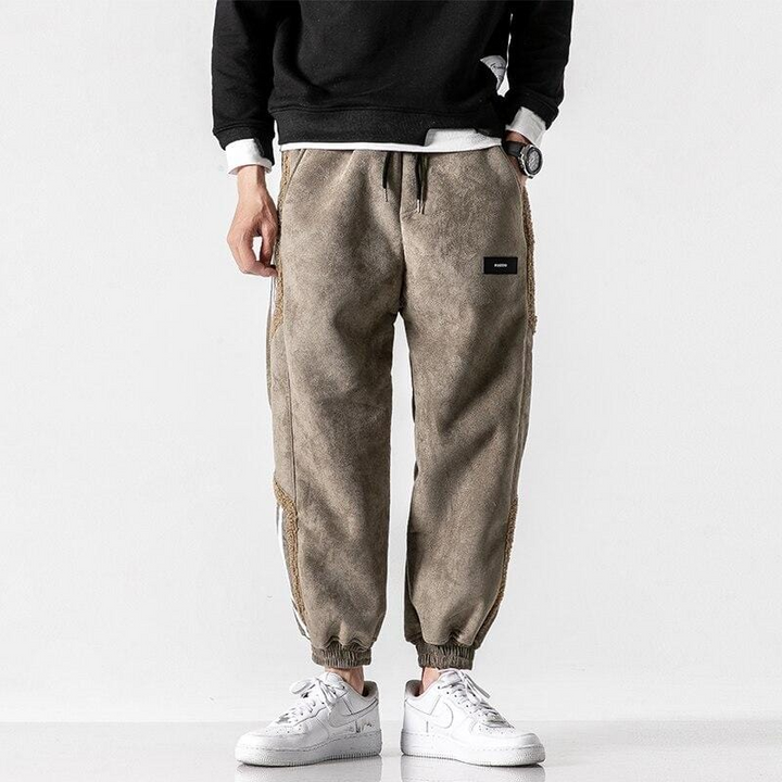 Warm Men's Jogging Pants with Sherpa Lining – Urban Streetstyle