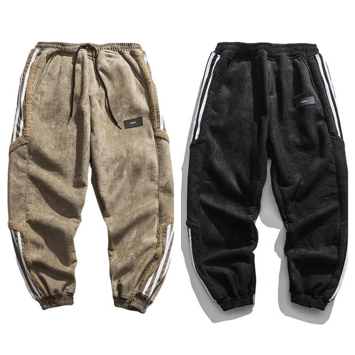 Warm Men's Jogging Pants with Sherpa Lining – Urban Streetstyle