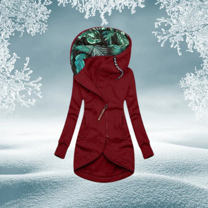 Groene damesparka met capuchon – Warme en waterdichte winterjas