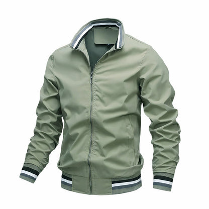 Damon - Voorjaars Bomberjack voor Heren-Heren Kleding > Jassen > Bomberjacks-Myna Mode-Groen-M-Myna Mode