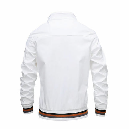 Damon - Voorjaars Bomberjack voor Heren-Heren Kleding > Jassen > Bomberjacks-Myna Mode-Zwart-M-Myna Mode