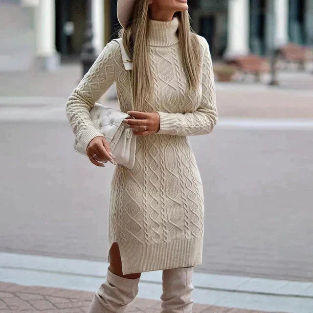 Elegant Gebreid Winterjurk voor Dames – Warm, Comfortabel & Tijdloos