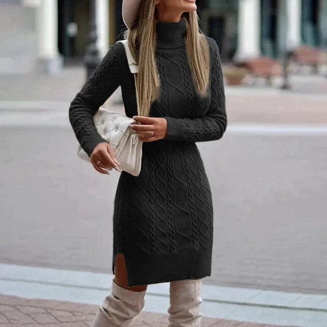 Elegant Gebreid Winterjurk voor Dames – Warm, Comfortabel & Tijdloos