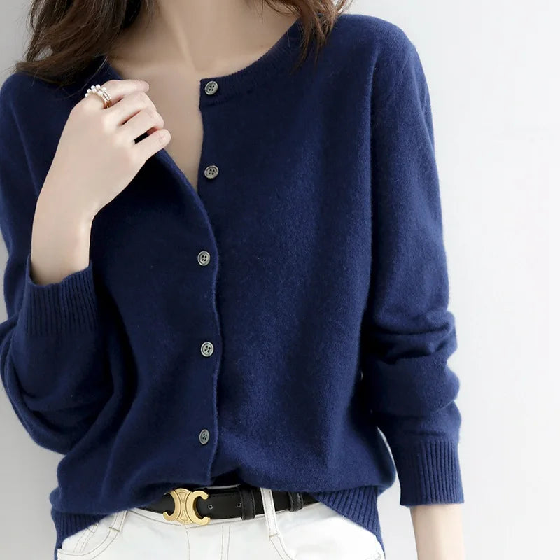 Zachte Cashmere Dames Cardigan met Knopen