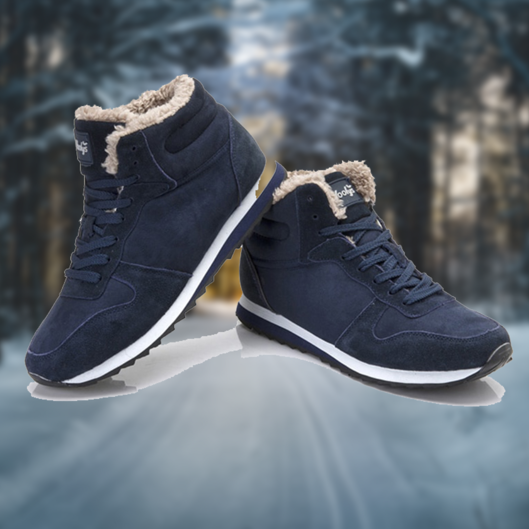 Casual Warme Winterschoenen Heren – Hoge Sneakers met Bontvoering