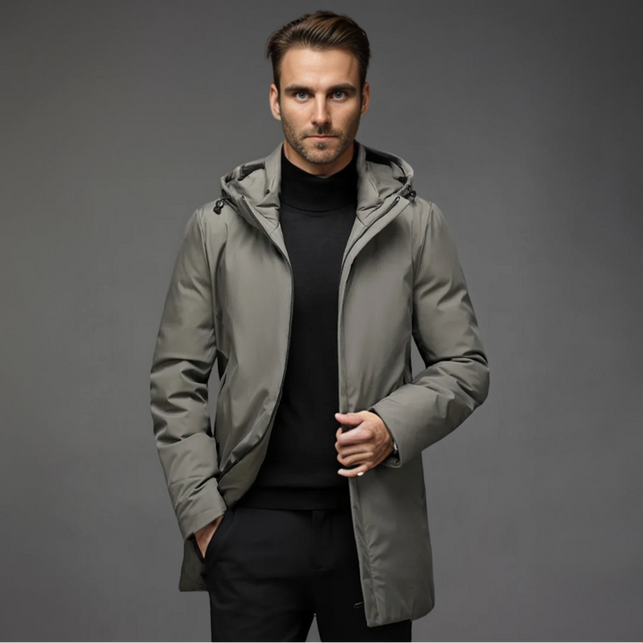 Giel™ Slim Fit Men's Winter Coat with Removable Hood