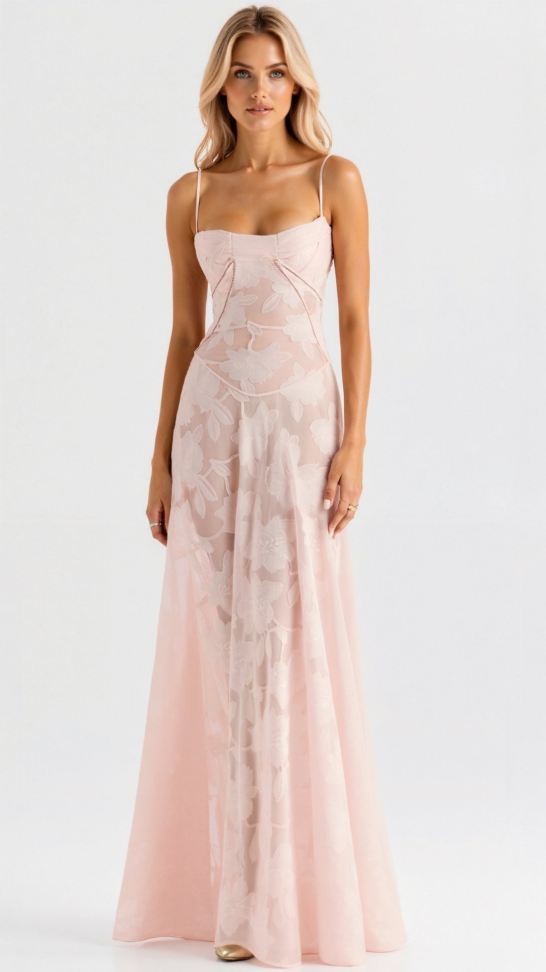 Seraphina | Elegante Kant Maxi Jurk voor Bruiloften en Gala’s