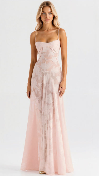 Seraphina | Elegante Kant Maxi Jurk voor Bruiloften en Gala’s