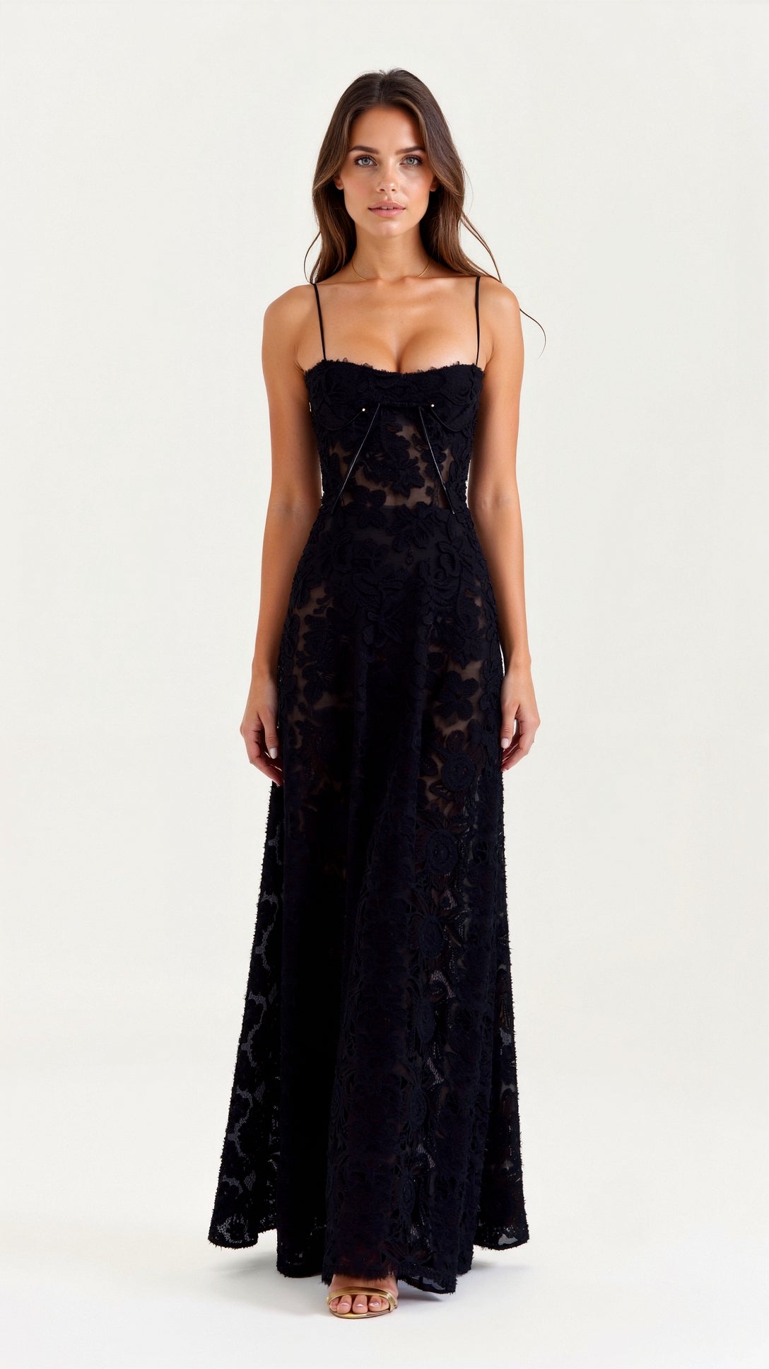 Seraphina | Elegante Kant Maxi Jurk voor Bruiloften en Gala’s