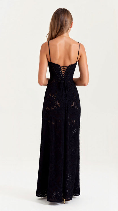 Seraphina | Elegante Kant Maxi Jurk voor Bruiloften en Gala’s