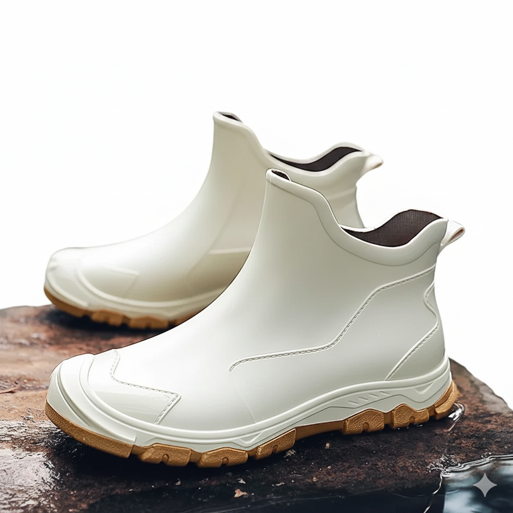 Herren Robuste Knöchelhohe Gummistiefel mit Rutschfester Sohle