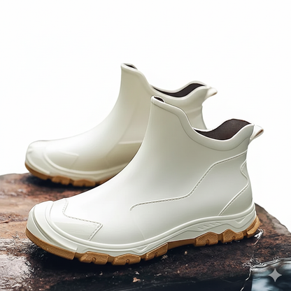 Herren Robuste Knöchelhohe Gummistiefel mit Rutschfester Sohle