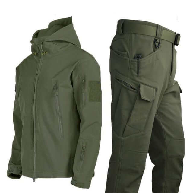 Men's Outdoor Set – Softshell Jacket & Cargo Pants for Autumn and Winter