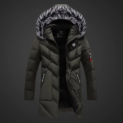 Heren Parka met Capuchon en Bontafwerking - Warm en Functioneel