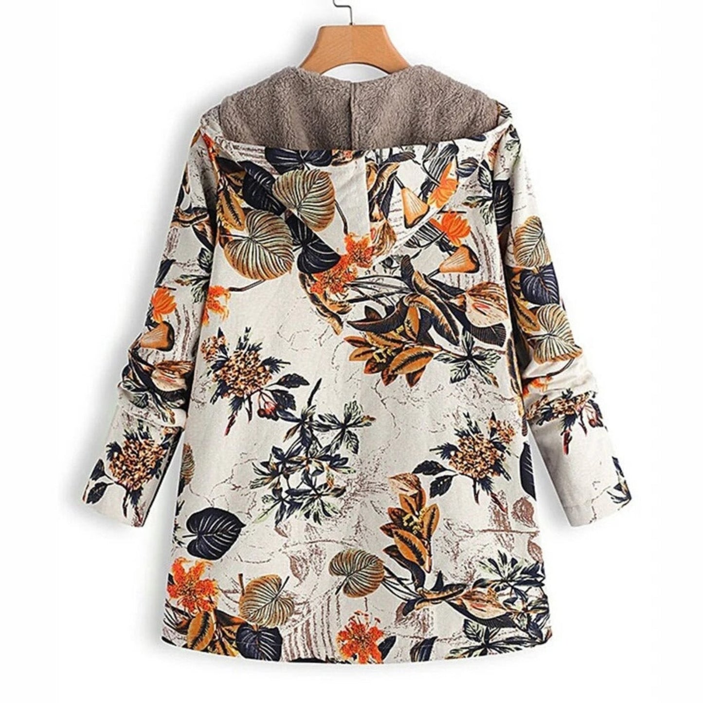Warm Women's Jacket with Floral Print – Casual & Comfortable for Autumn/Winter