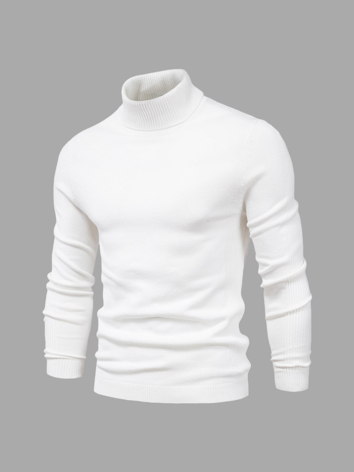 Men's Turtleneck Sweater of Soft Cotton – Elegant & Washable