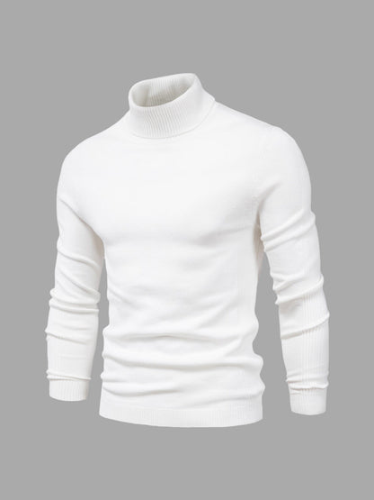Men's Turtleneck Sweater of Soft Cotton – Elegant & Washable