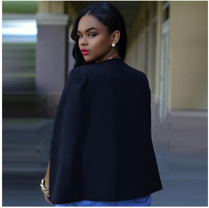 Dames Cape Blazer met Open Voorkant en Lange Mouwen