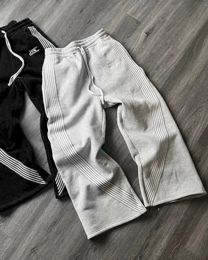 Heren Joggingbroek met Retro Strepen en Comfort Fit