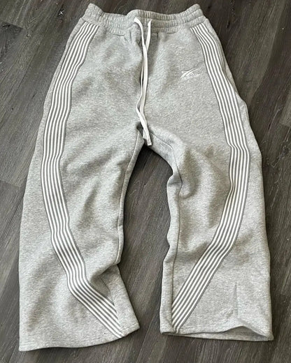 Heren Joggingbroek met Retro Strepen en Comfort Fit