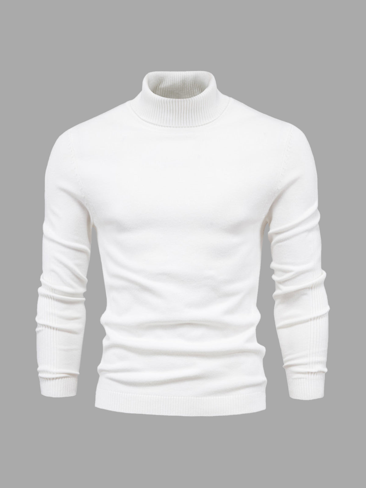 Men's Turtleneck Sweater of Soft Cotton – Elegant & Washable