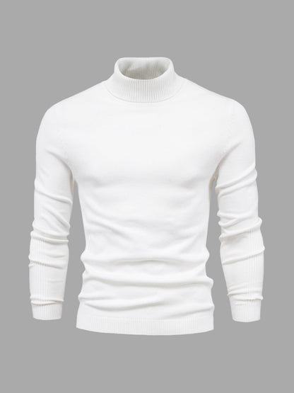 Men's Turtleneck Sweater of Soft Cotton – Elegant & Washable