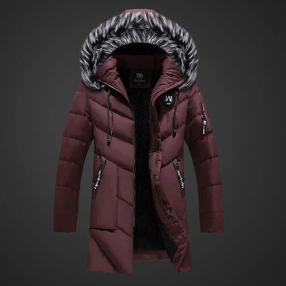 Heren Parka met Capuchon en Bontafwerking - Warm en Functioneel