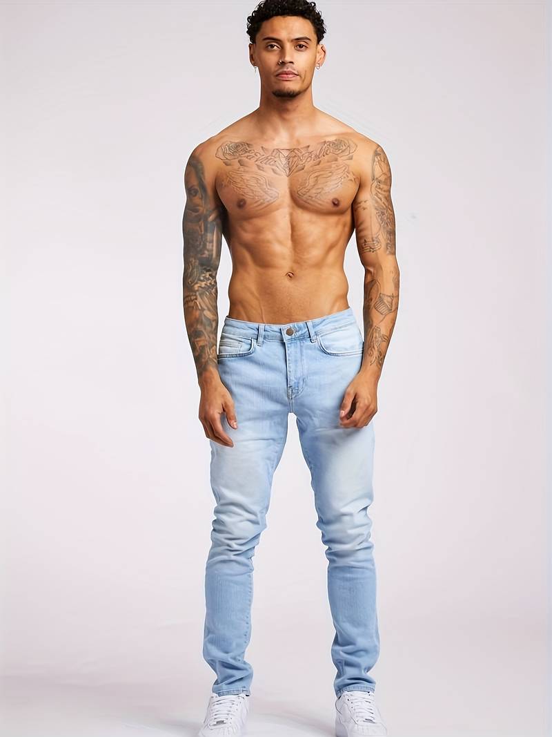 Heren Streetstyle Spijkerbroek – Slank Fit Jeans voor Casual Urban Look