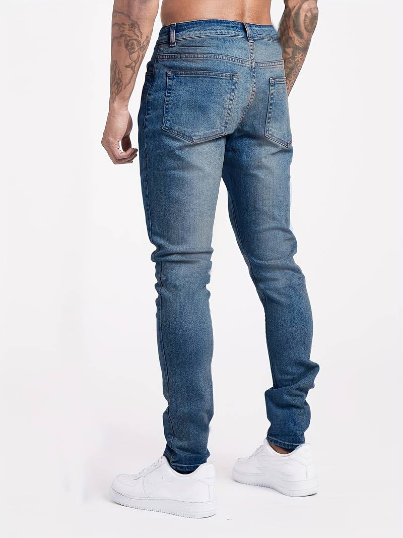 Heren Streetstyle Spijkerbroek – Slank Fit Jeans voor Casual Urban Look
